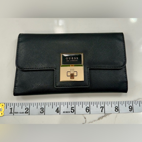 VTG Guess - Los Angeles - Black & Gold Wallet - VGUC - Picture 12 of 17